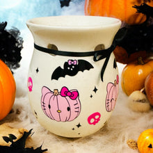 Load image into Gallery viewer, Pretty Cat Pumpkin tea light warmer
