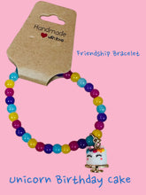 Load image into Gallery viewer, Friendship Bracelet Unicorn Birthday Cake
