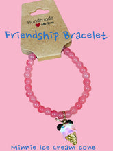 Load image into Gallery viewer, Friendship Bracelet Minnie Golden Ice cream cone
