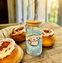 Load image into Gallery viewer, Can Shaped Drinking Glass Cinnamon Roll
